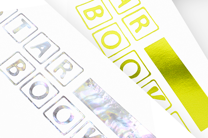 取り扱い箔押し